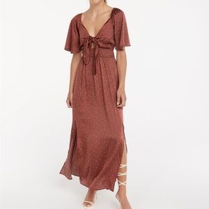 Reitmans Polka Dot Satin Tie Front Dress- Size XXL